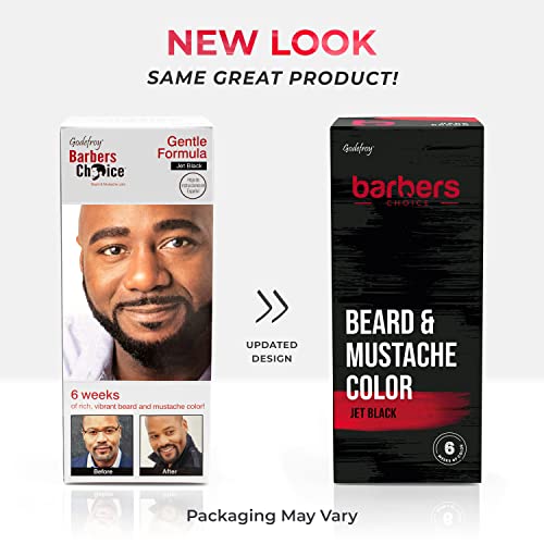 Godefroy Beard and Mustache Dye for Men - Jet Black, 6 Weeks of Gray Coverage