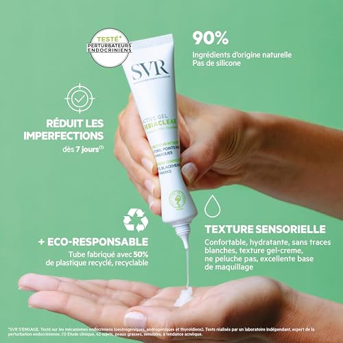 SVR Sebiaclear Mat + Pores Moisturizer 40ml - Oil-Free Daily Hydrator with PHA & Niacinamide for Oily, Combination & Sensitive Skin