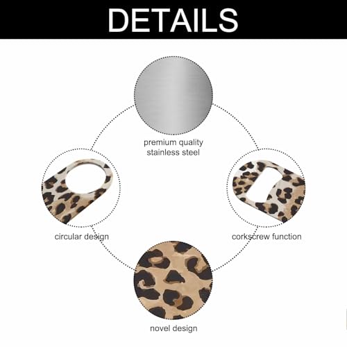 Animal Skin Texture Stainless Steel Bottle Opener Keychain