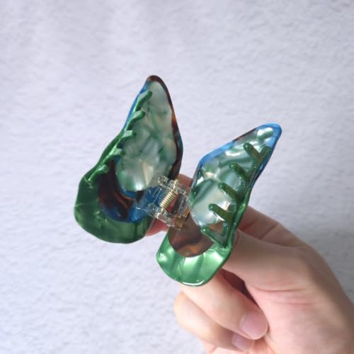 Green Mussel Acetate Hair Claw Clip for All Hair Types