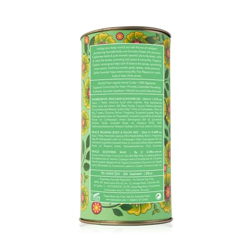 SPA CEYLON Peace Wellness Trio Set - Ayurvedic Bath Gift Set