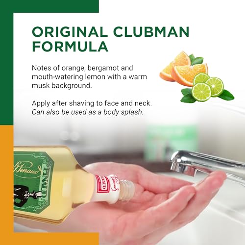 Clubman Pinaud After Shave Lotion - Classic Barbershop Scent, 12.5 fl oz