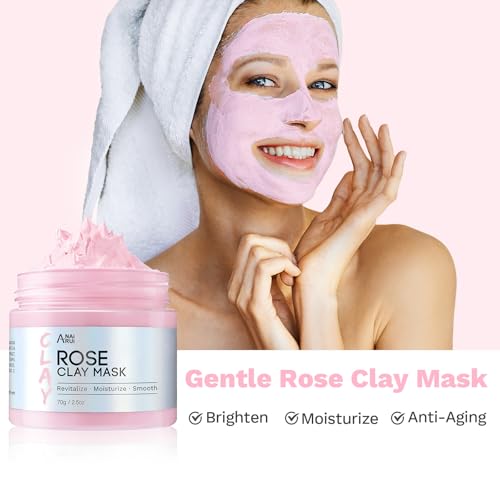 ANAI RUI Pink Clay Mask Set - Turmeric, Rose & Avocado 2.5 oz