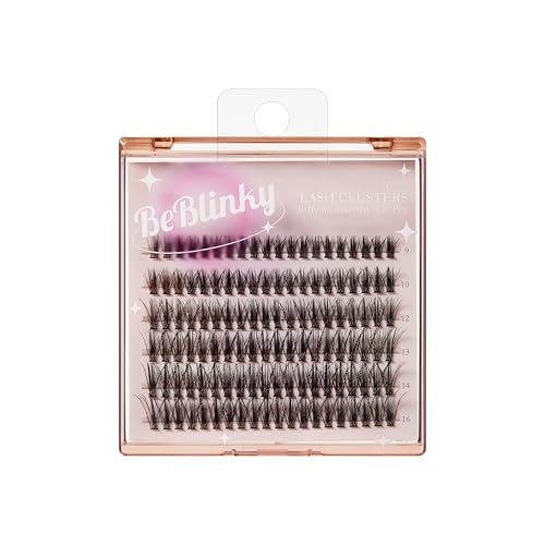 BeBlinky False Eyelash Extension Kit - 120 Wispy Lash Clusters, 9mm-16mm