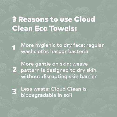 MakeUp Eraser Cloud Clean Eco Disposable Face Towels - Ultra-Soft, Biodegradable, 30 Pack