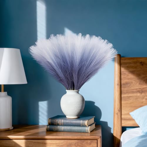 Navy Blue Pampas Grass Decor - 50 Pcs 21.6 inch Faux Arrangement
