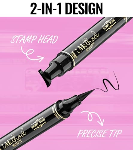 iMethod Winged Eyeliner Stamp Set Black 10mm Waterproof & Smudge-Proof