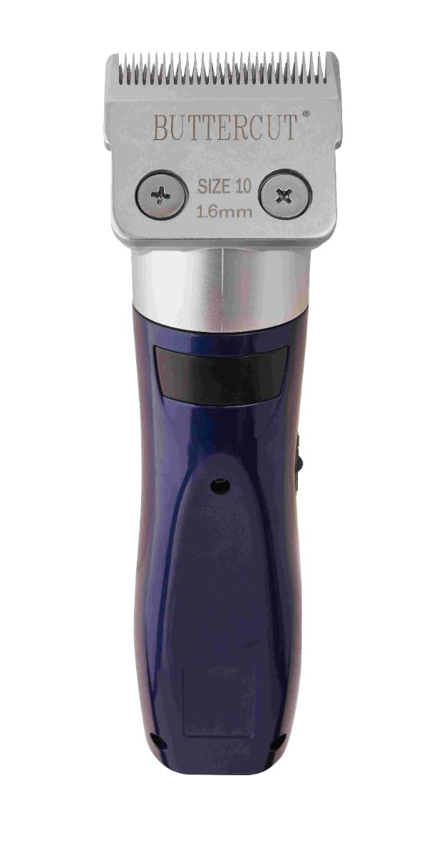 Buttercut Excello BC-300 Professional Hair Clipper, Navy Blue, Cordless, with Charging Stand Uses D-Blades