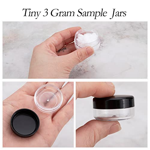 3g Sample Containers with Lids - 25 Pack for Cosmetics & Makeup