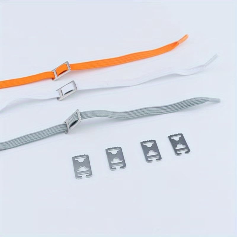 Metal Tieless Shoe Lace Buckles - 10pcs Convenient Flat Laces | Universal Fit for All Shoelace Locks