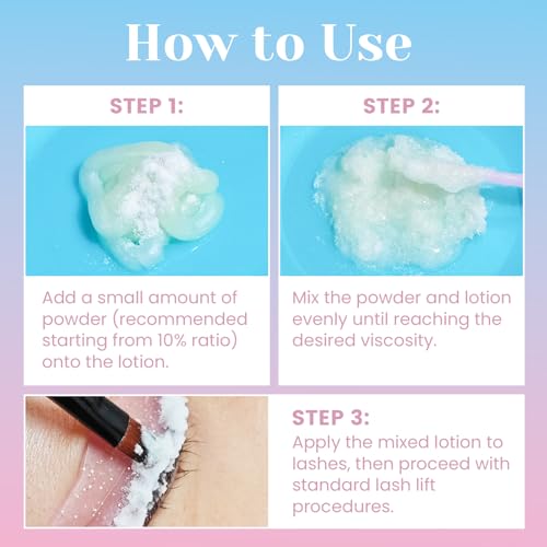 Libeauty Korean Lash Lift Powder - Glueless Eyelash Perming Solution, Nourishing & Easy to Use