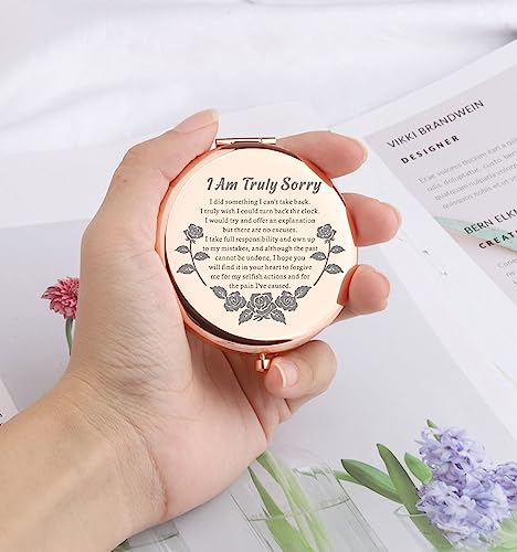 Truly Sorry Mirror - Compact Folding Makeup Mirror for Her - Forgiveness Gift
