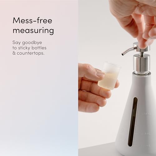 Glass Laundry Detergent Dispenser & Pump - Reusable & Mess-Free, Holds 40 Loads