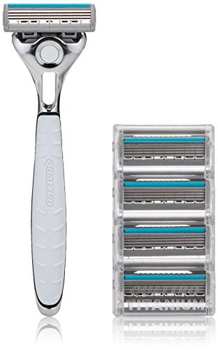 Schick Titanium Shaving Starter Gift Set for Men with Razor + 5 Refills