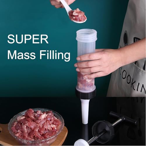 Vugyue Sausage Filling Machine with 3 Tubes - Easy Homemade Sausage Maker