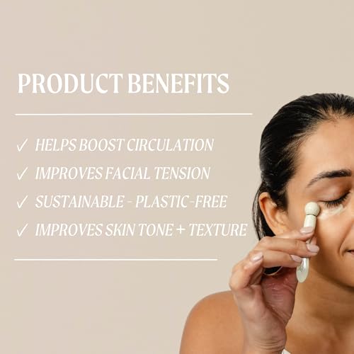 UpCircle Unisex Metal & Plastic-Free Eye Roller for Dark Circles & Puffiness