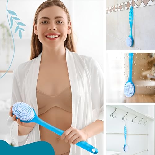 Long Handle Bath Body Brush for Exfoliating Back & Feet