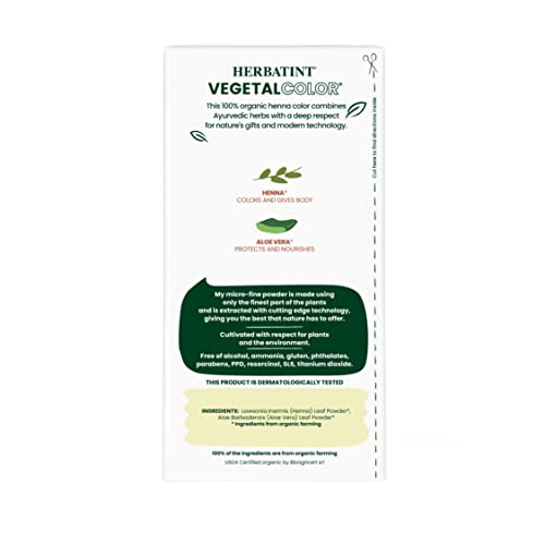 Herbatint Henna Auburn Red Hair Dye - Plant-Based, 3.5 Oz, Vegan & Natural