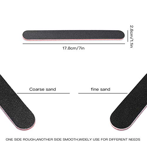 Lainrrew Foam Toe Separators for Pedicure, 50-Piece Set with 5 Nail Files