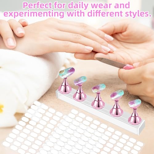 800 Pcs Double-Sided Adhesive Nail Art Tabs - Pre-Cut Sticky Strips