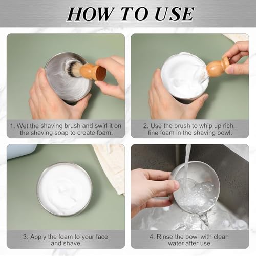 ARTIBETTER Stainless Steel Shaving Bowl with Lid - Durable Lather Mug