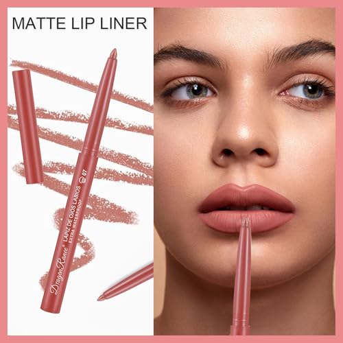 Sulily 12 Color Matte Lip Liner Set for Precise Lip Shaping & Long-Lasting Color
