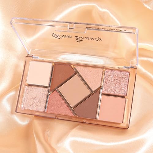 Amy's Diary 9-Color Taupe Matte & Shimmer Eye Shadow Palette Waterproof & Cruelty-Free