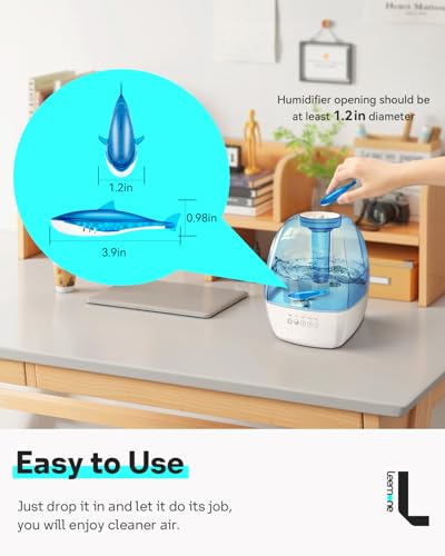 Humidifier Cleaning Sharks - 6 Pack for Fresh Water & Odor Removal
