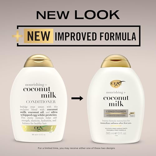 OGX Nourishing Coconut Milk Conditioner 13 Fl Oz (Pack of 2) - Sulfate-Free
