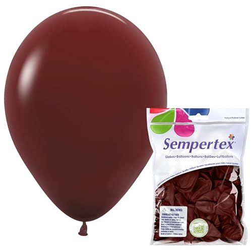 Sempertex 11-Inch Merlot Latex Balloons - 25 Pack for Parties