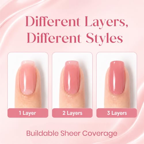 Beetles Nude Gel Nail Polish Set - 6 Trendy Sheer Colors