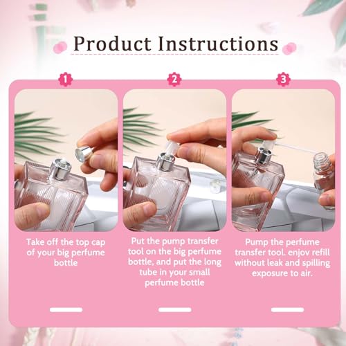 35-Pack Leak-Proof Perfume Refill Pumps for Travel & Cosmetics