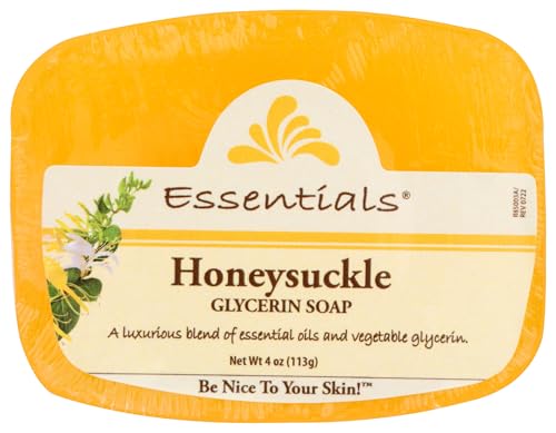 Clearly Natural Honeysuckle Glycerin Soap Bar 4 oz - Natural & Hypoallergenic