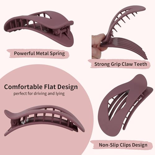 CHANDAT 10 Pack No-Slip Flat Hair Clips for Women - Hot Seller Colors