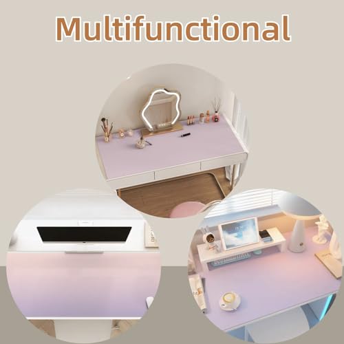 Metui Waterproof PU Leather Makeup Mat - 15.7"x23.6" Vanity Protector