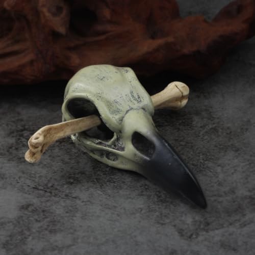 Gothic Raven Skull Hair Tie - Crow Resin Ponytail Holder for Halloween & Cosplay