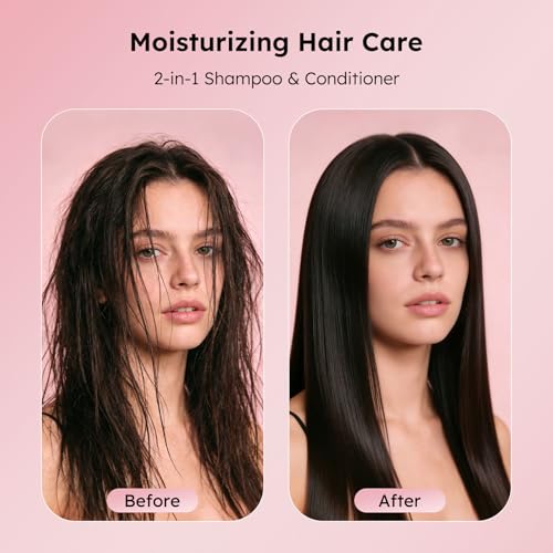 2-in-1 Shampoo & Conditioner Set, 0.7 Fl Oz (Pack of 60) - Travel Size