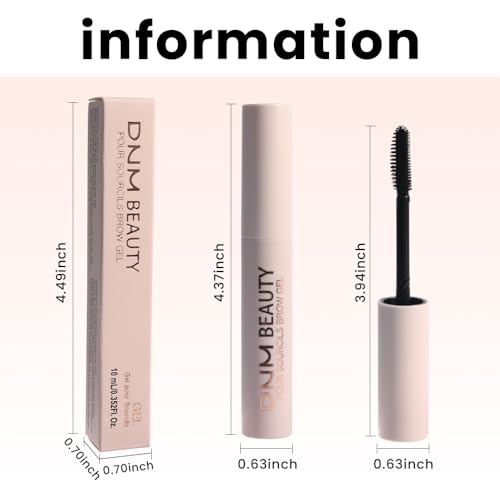 evpct Eyebrow Gel-02# 0.35 Fl Oz Clear, Long-Lasting Hold, Waterproof & Smudge-Proof