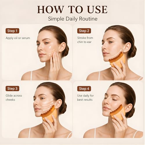 Glamistry Lymphatic Face Brush - De-Puff & Sculpt Jawline, Sensitive Skin, Variant 1
