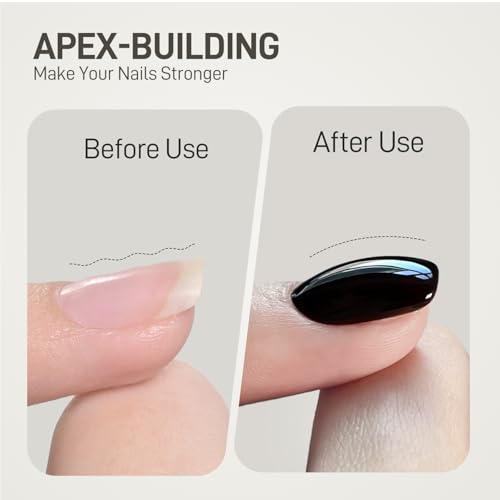 GAOY No Wipe Builder Top Coat Gel, 16ml High Gloss Nail Finish