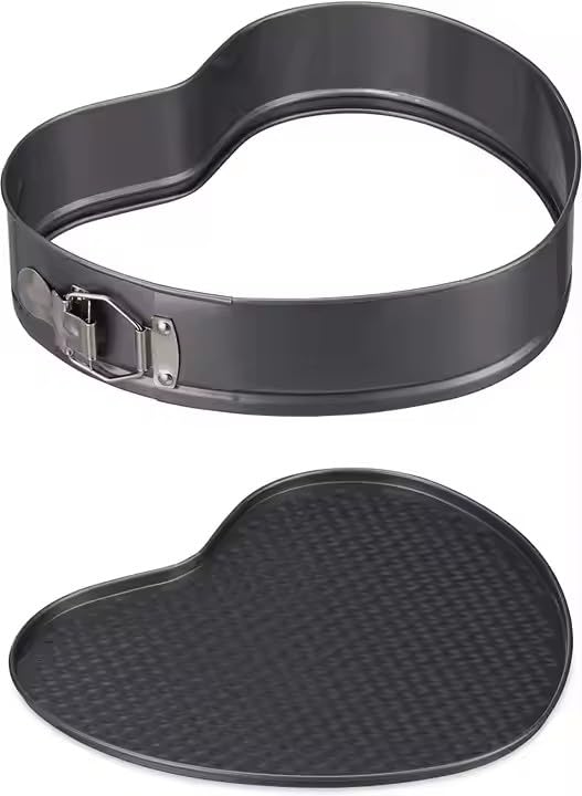 Heart Cake Pan Set of 3 - Non-Stick Springform Baking Molds