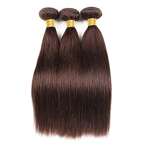 Dark Brown Human Hair Bundles 8-12 Inch Straight Remy Hair Extensions