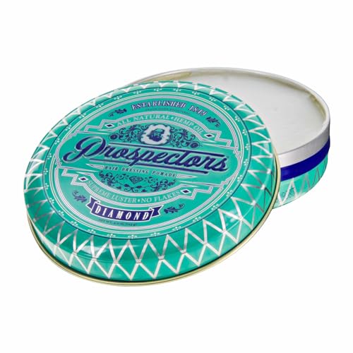 Unscented Prospectors 4 oz. Diamond Hair Pomade - Water Based, Medium Hold & Shine