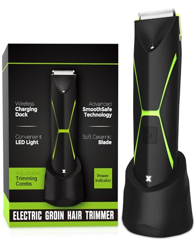 Brightman Cordless Body Hair Trimmer for Men - Green Waterproof Groomer