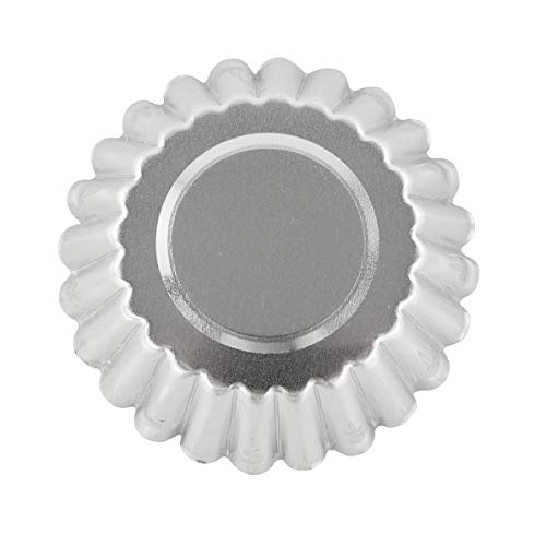 20 Pcs Mini Egg Tart Molds - Reusable Non-Stick Aluminium Tart Pans