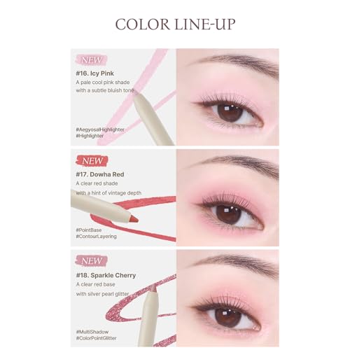 Heart Percent Gel Eyeliner Pencil #14 Champagne Gleam - Waterproof, Long-Lasting Aegyo Sal Highlighter