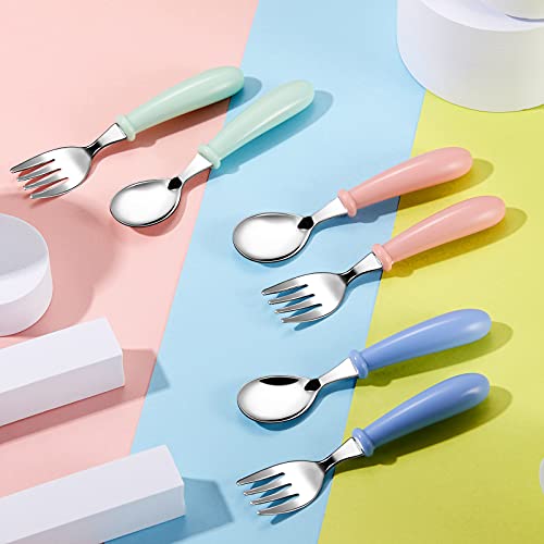 Honeydak 12-Piece Stainless Steel Toddler Utensil Set - Forks & Spoons