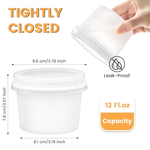 TUZAZO 6 Pack 12 Oz Airtight Food Storage Containers with Lids