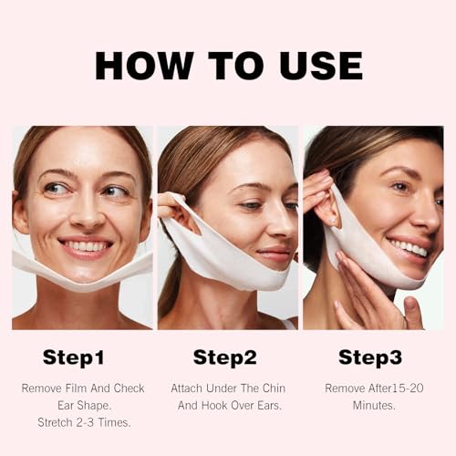V Line Face Lifting Mask - 10 Sheets Chin Strap for Double Chin Reduction