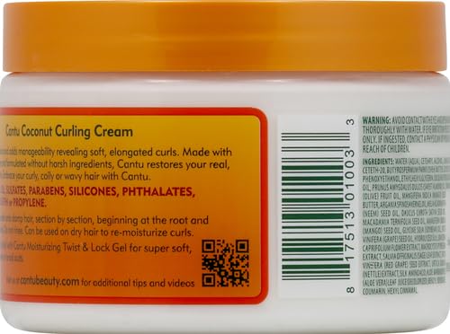 Cantu Coconut Curling Cream 12oz - Pack of 10 Shea Butter Formula